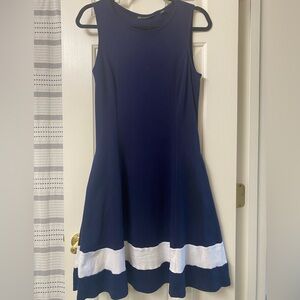 New York & Company Navy Blue Sleeveless Dress With Pockets Size Medium